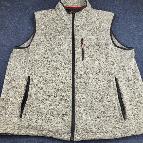 Orvis Other - Orvis Men XXL Gray Heather Sweater Fleece Full Zip Mock Neck Pocket Vest Outdoor